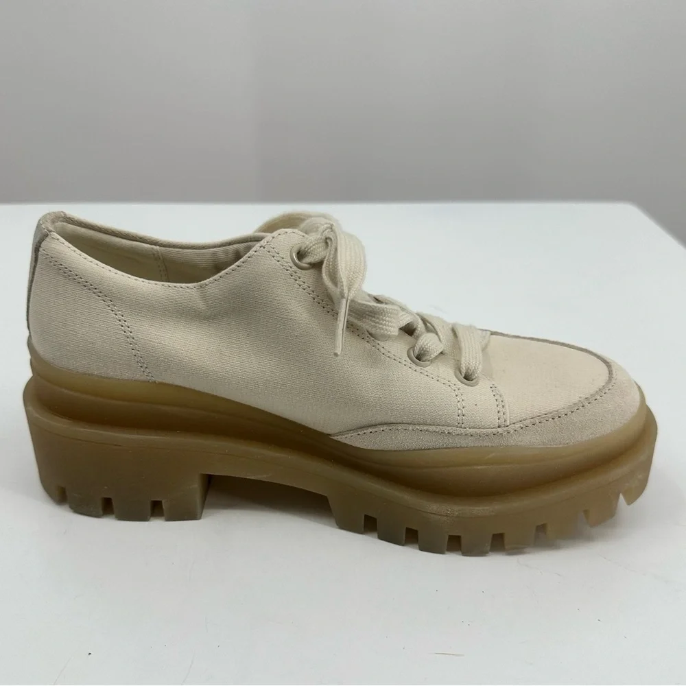 VIONIC Cream Ezrie Platform Sneakers Chunky Heel Lug Sole Aspen Size 6